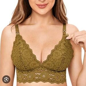 Momamda lace nursing/maternity bra (color is discontinued avocado color)
